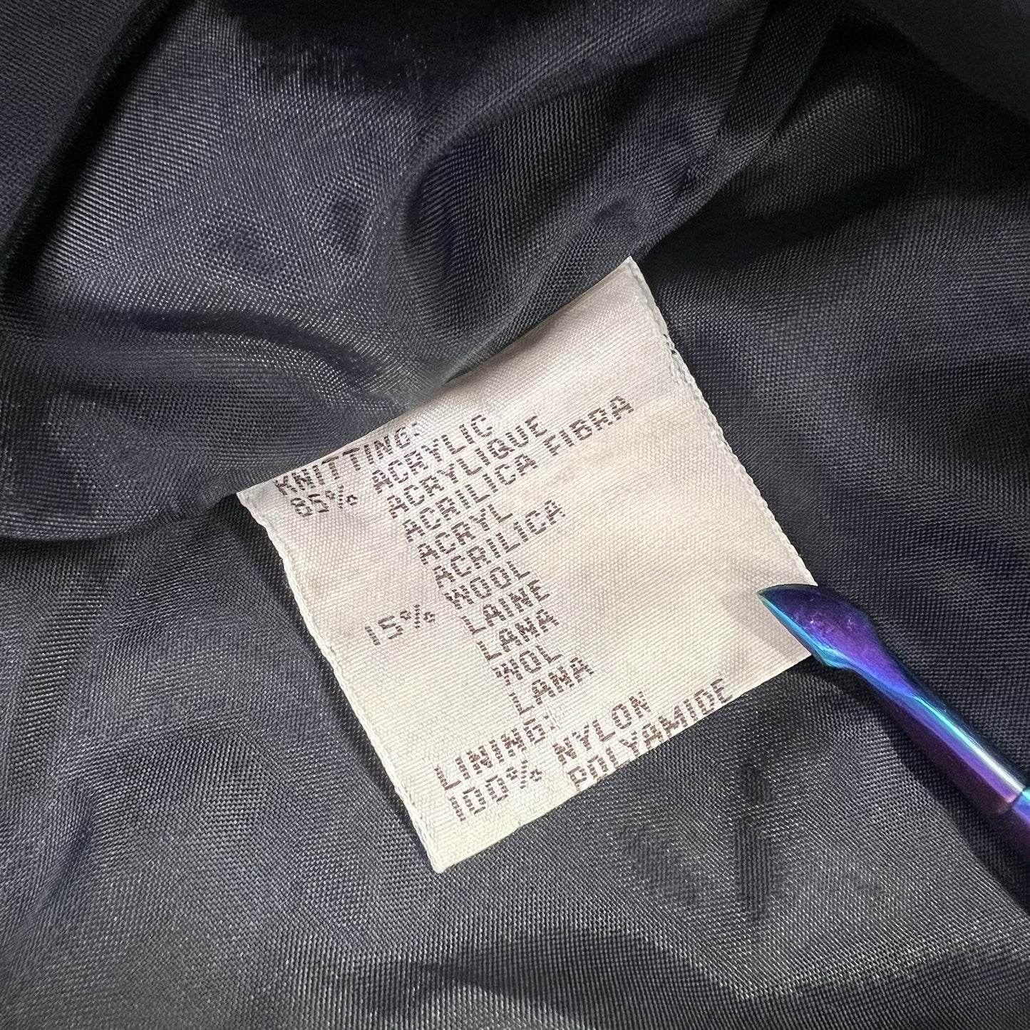 Vintage Angelo Litrico XL 56/58 Men’s Coat Bomber Jacket Wool Knit - A129