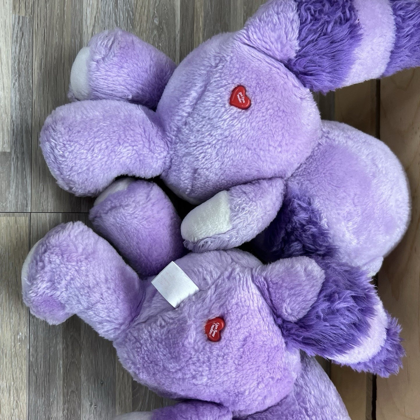 Set Of 2 Care Bear Bright Heart Raccoon 13” Y2K - JL405