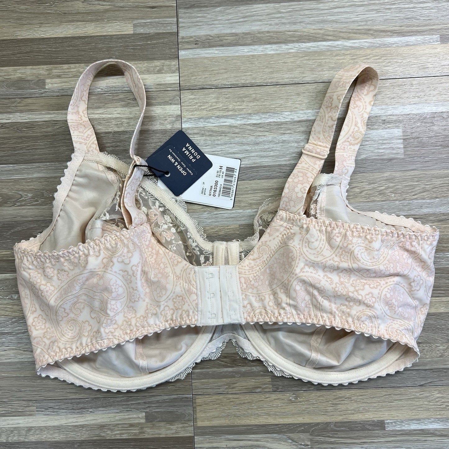 NWT Prima Donna Underwire Bra Gythia EU 90 H UK US 40 H New Lace Paisley - JL390