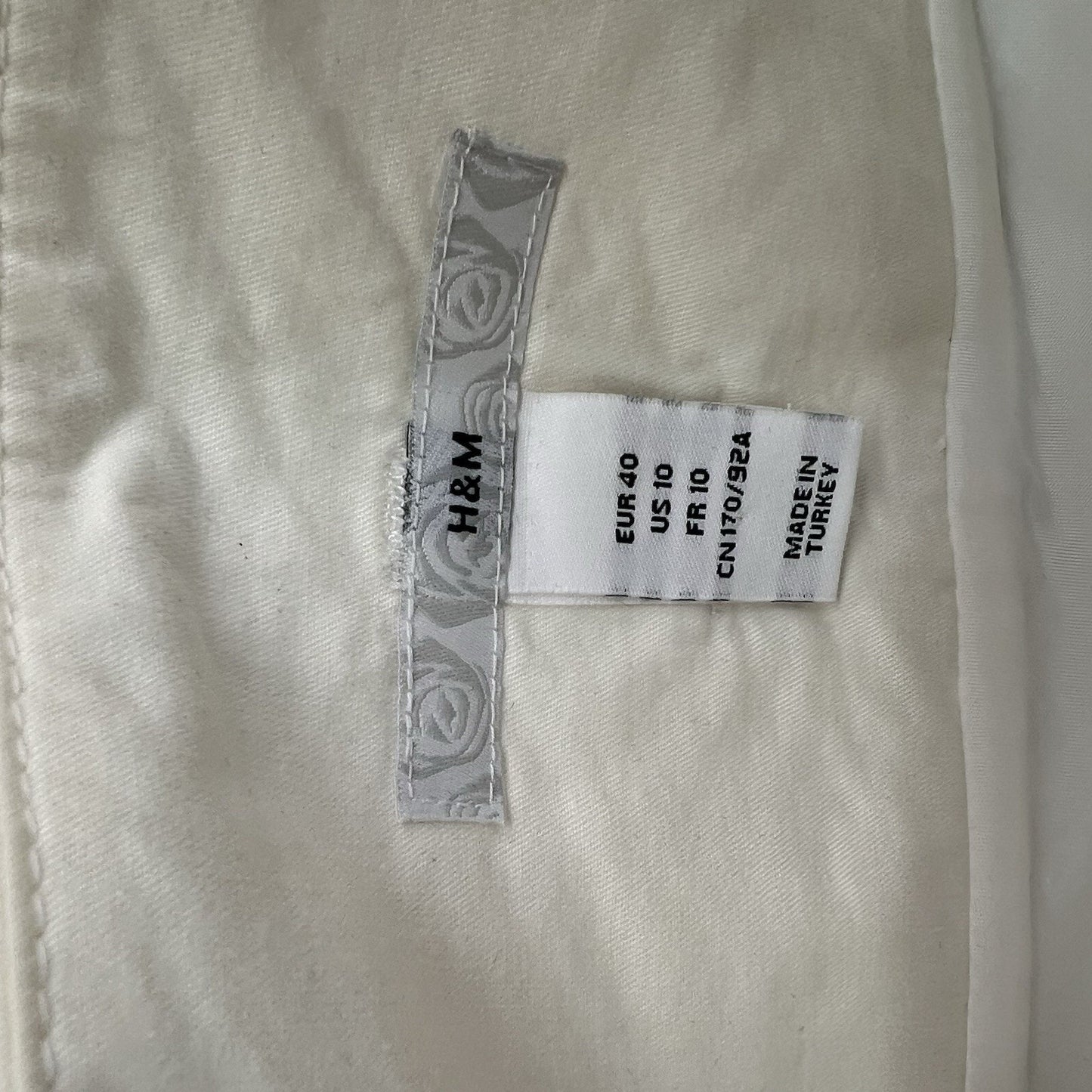 H&M Women's White Skirt Size 10 - JN302