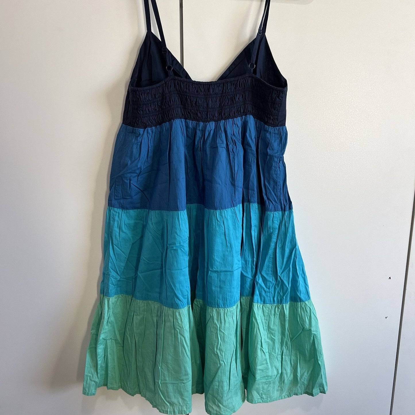 New York & Company Women's Blue V-Neck Sleeveless Shift Dress Small - JL399
