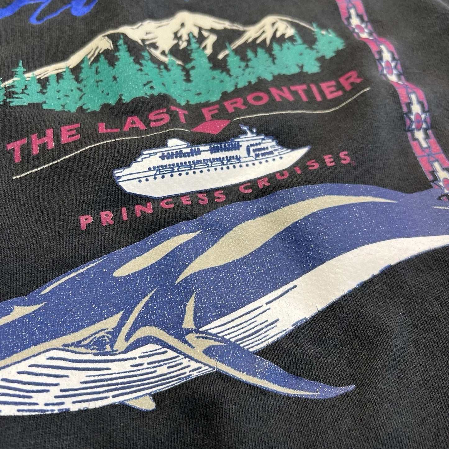VTG Princess Cruises ALASKA The Last Frontier Sweatshirt Size XL - AG553