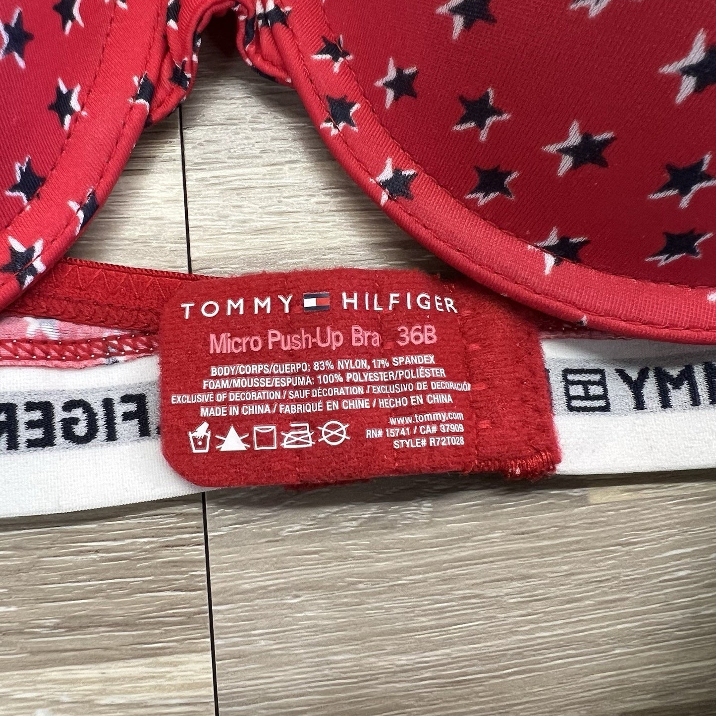 Set of 3 Tommy Hilfiger Bras 36B Micro Push Up Classic Tee Underwire - JL389