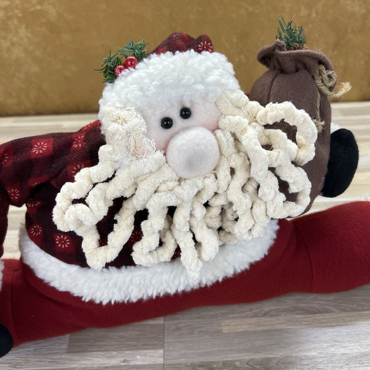 Vintage Santa Clause Door Draft Stopper Christmas Decor - M244