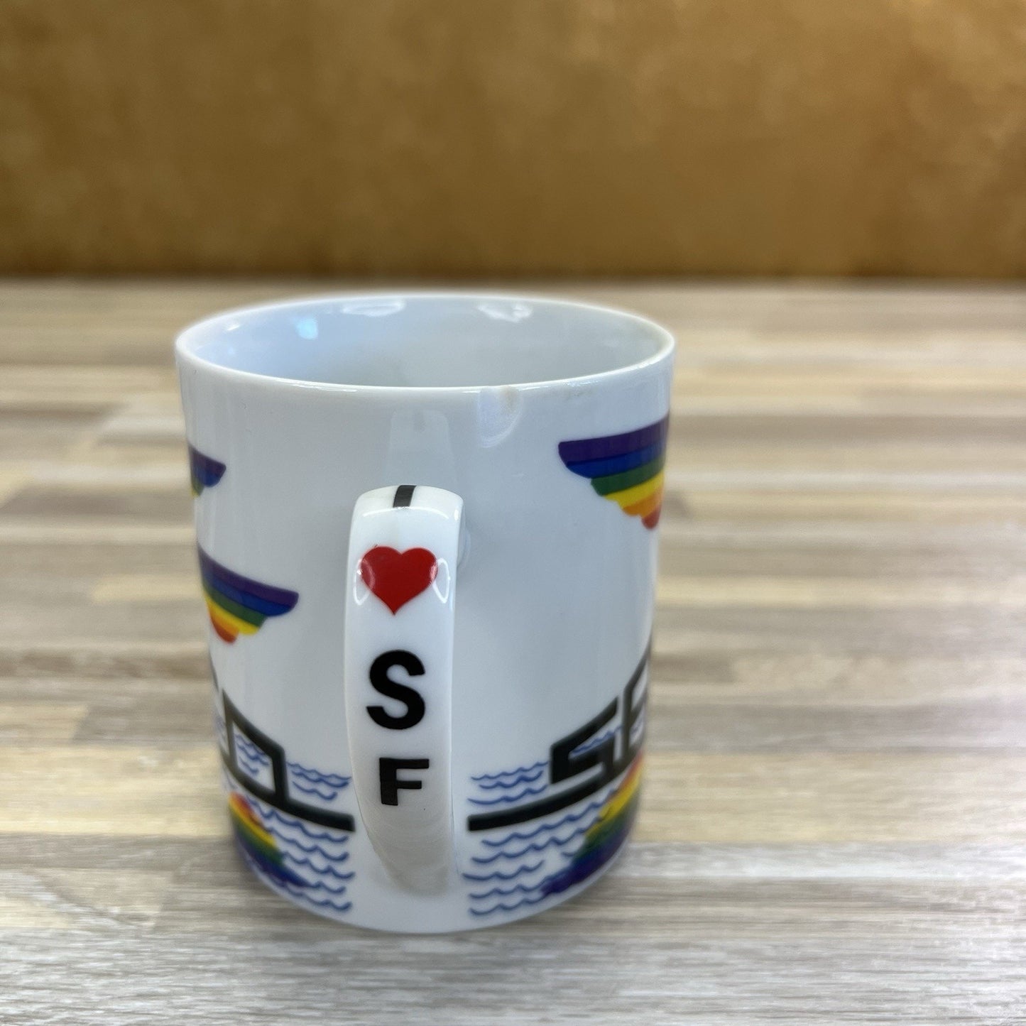Vintage 1981 Takahashi San Francisco Rainbow Coffee Mug Pride - M193