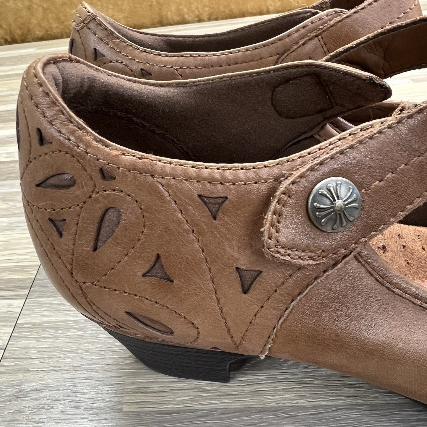 Rockport Cobb Hill Abbott Ankle Strap Mary Jane Almond Grain Leather 11 - JL507