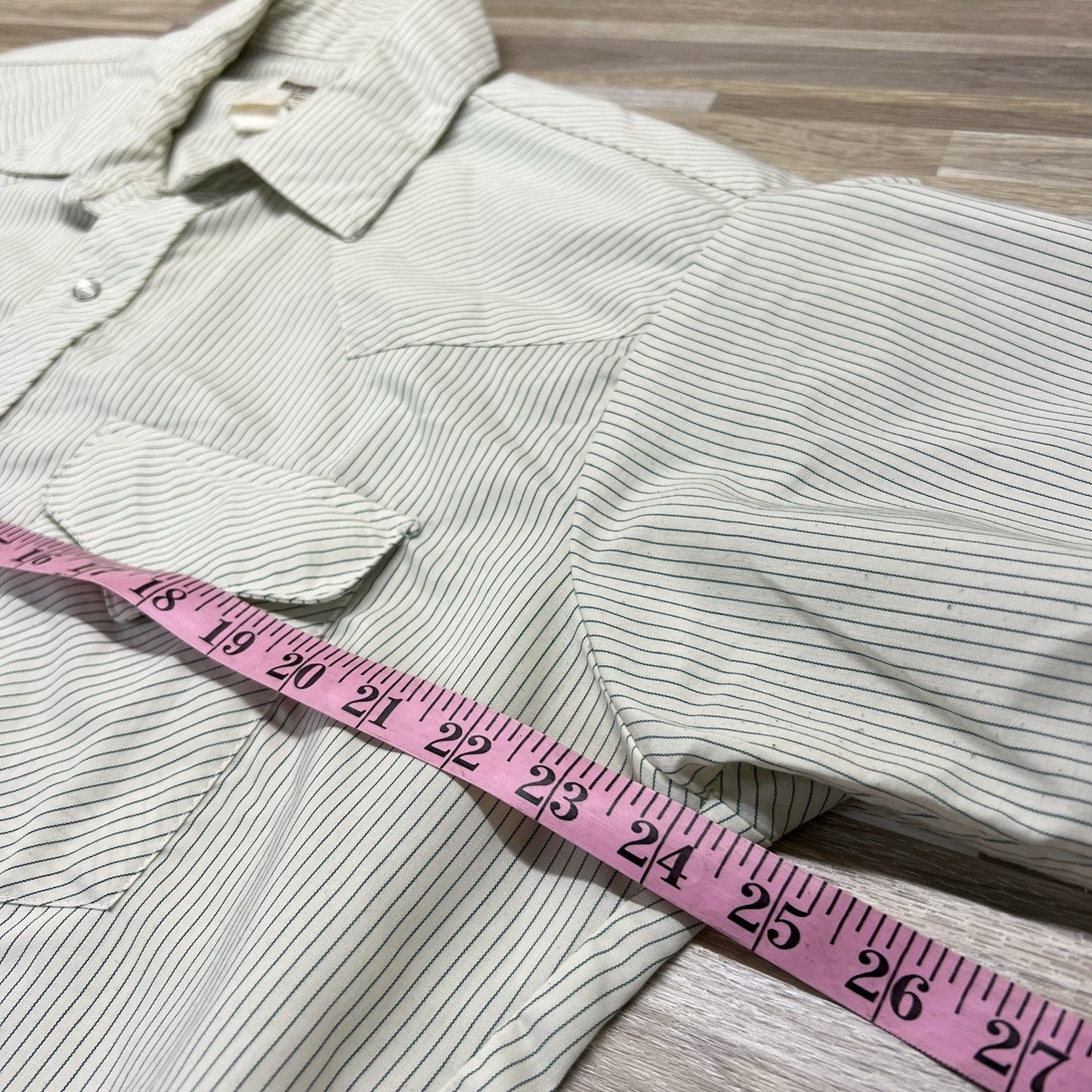VTG Ruddock Pearl Snap Shirt 16.5 Extra Long Tail Western Short Sleeve - M201