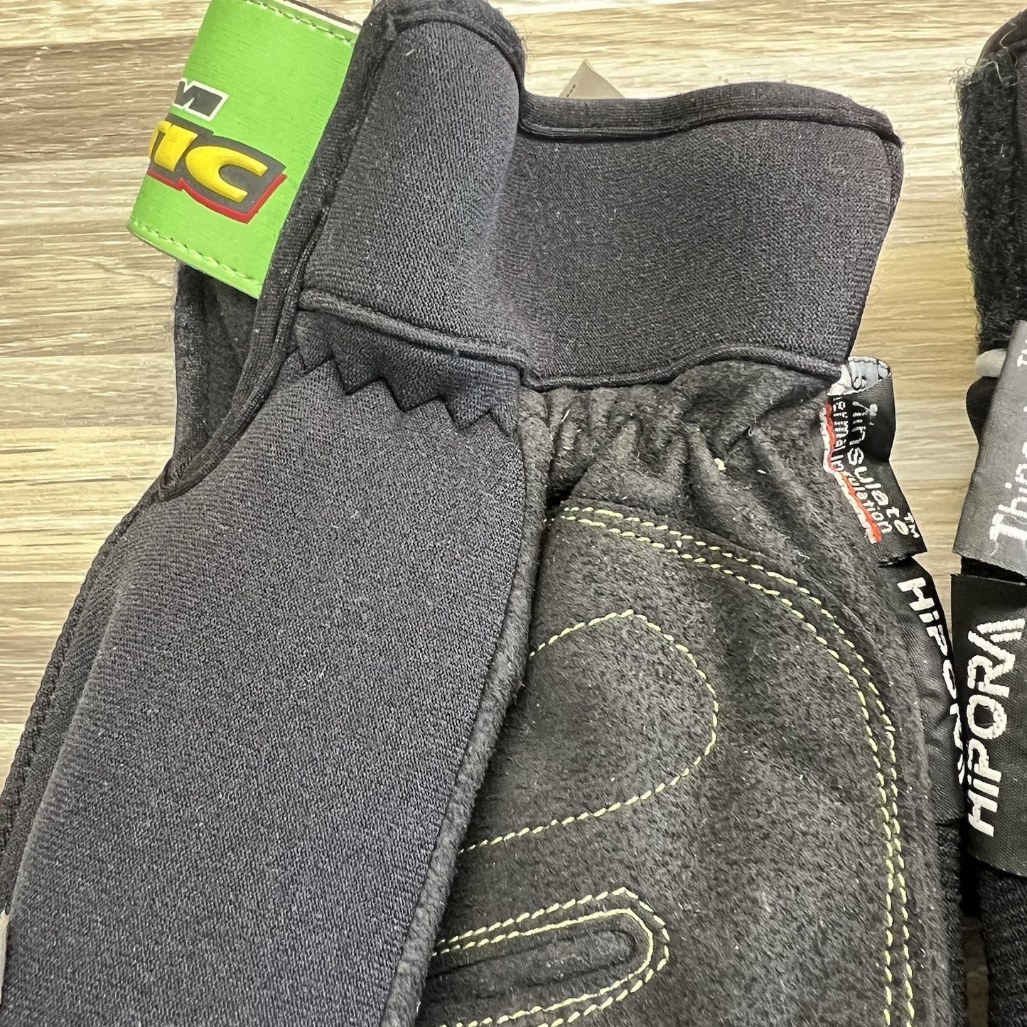 Team Arctic Snowmobile Gloves Size XL Thinsulate Black Green Hipora - JL483