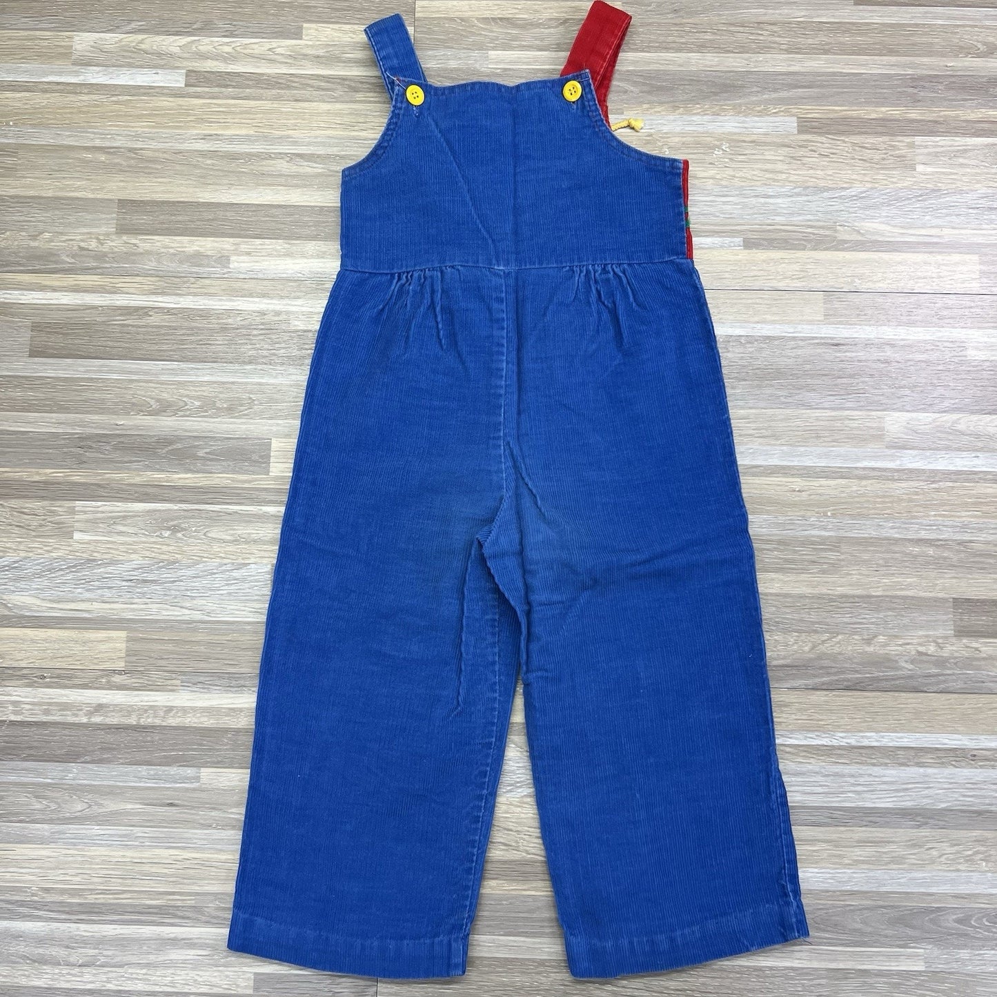 VTG Ruth Scharf Toddler Overalls Corduroy Milk Cow Size 3T - JN293