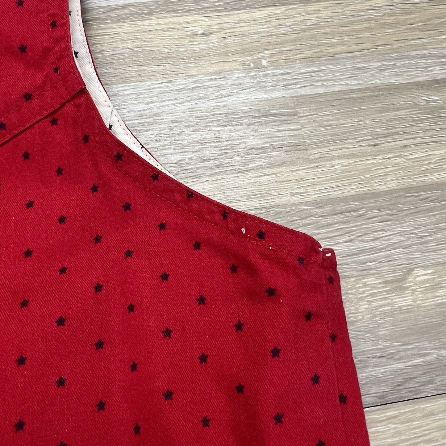 Vintage Wrangler Women’s Reversible Vest Red White Stars Fourth July Sz M - M197