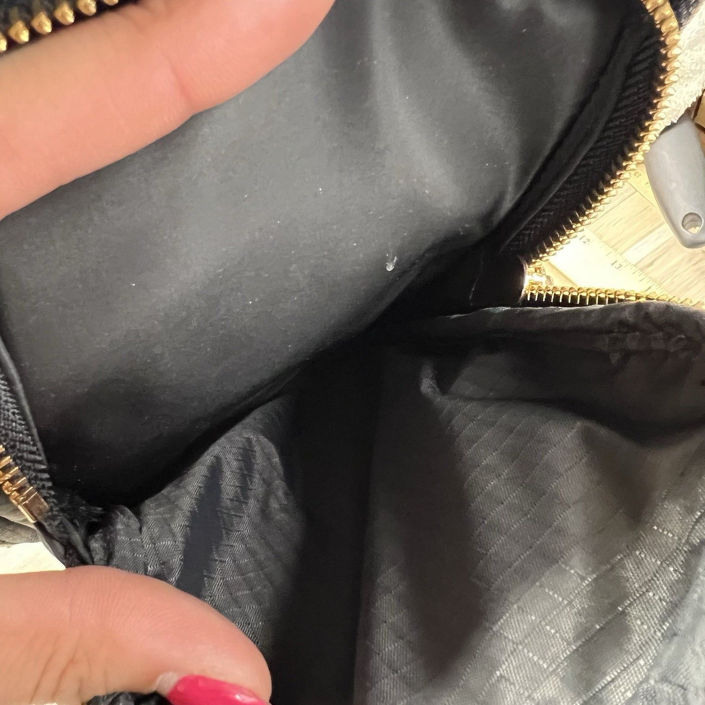 Sol and Selene Black Gold Zipper Makeup Bag Cosmetic Bag Travel Pouch - JL522