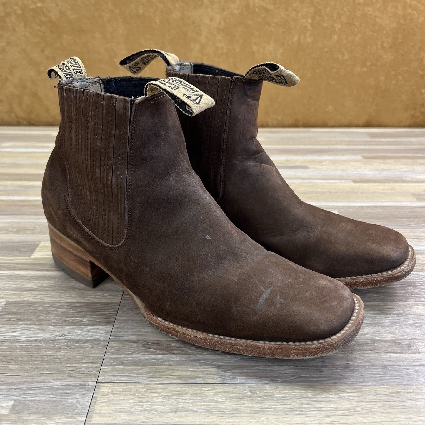 White Diamonds Leather Ankle Boots Huxley Mexico Size 26.5 US Men 8 - JN330