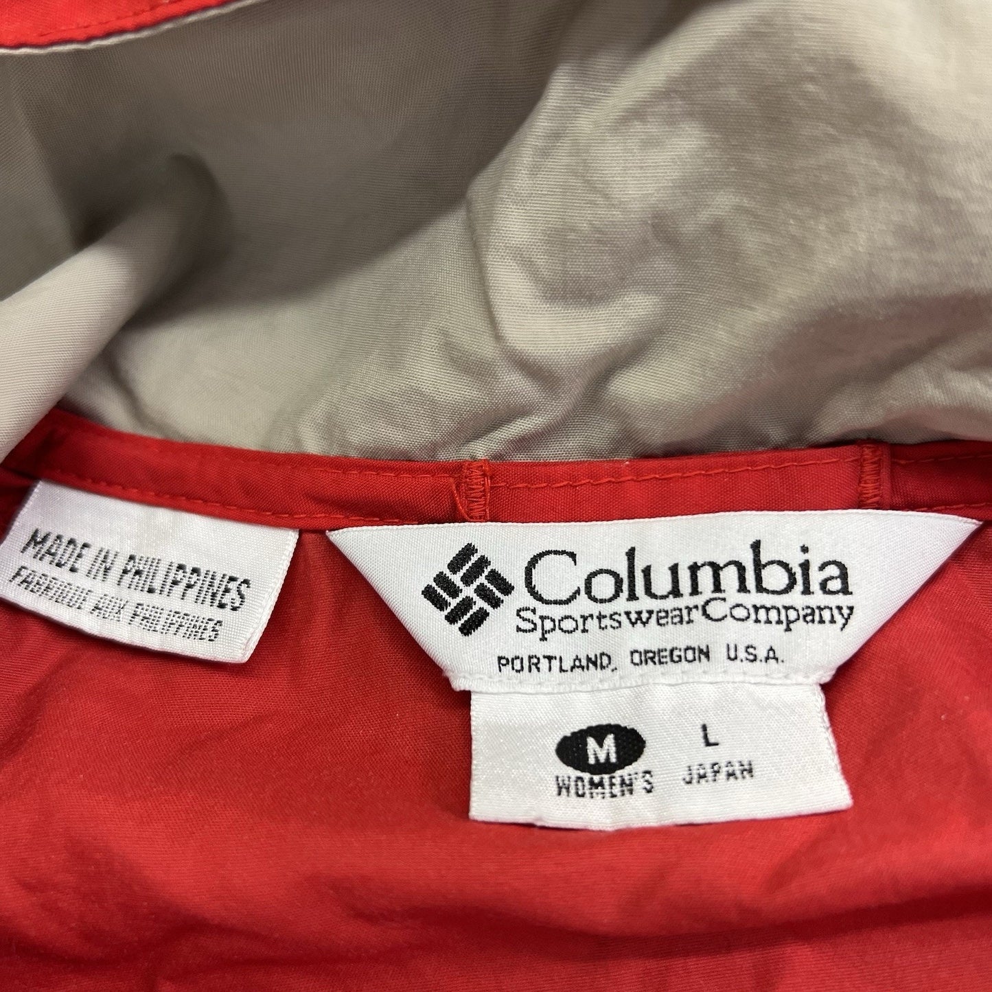 VTG Columbia Women’s Red Pullover Windbreaker Size M - JN317