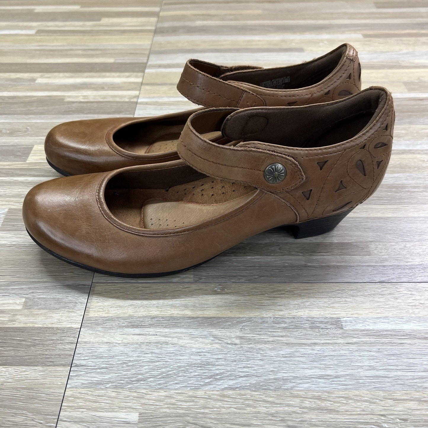 Rockport Cobb Hill Abbott Ankle Strap Mary Jane Almond Grain Leather 11 - JL507