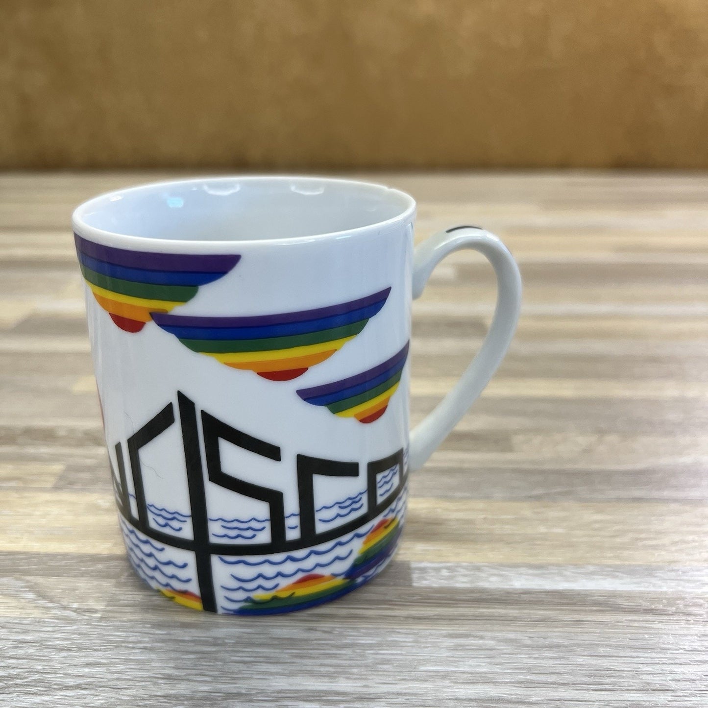 Vintage 1981 Takahashi San Francisco Rainbow Coffee Mug Pride - M193