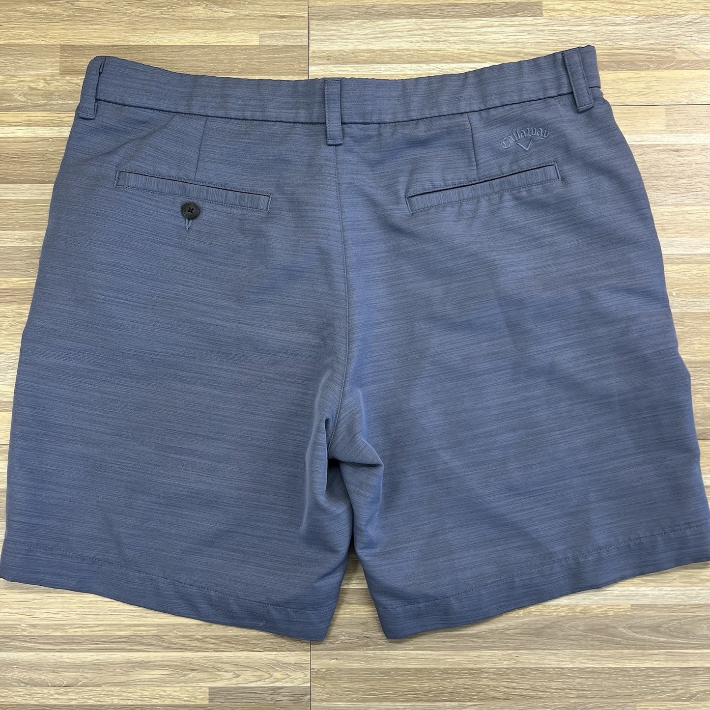 Callaway Men’s Golf Shorts 36 Blue Chino Flat Front - JN320
