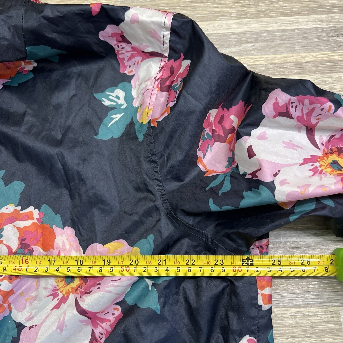 Joules Right as Rain Waterproof Breathable Jacket Black Floral Size 14 - JL386