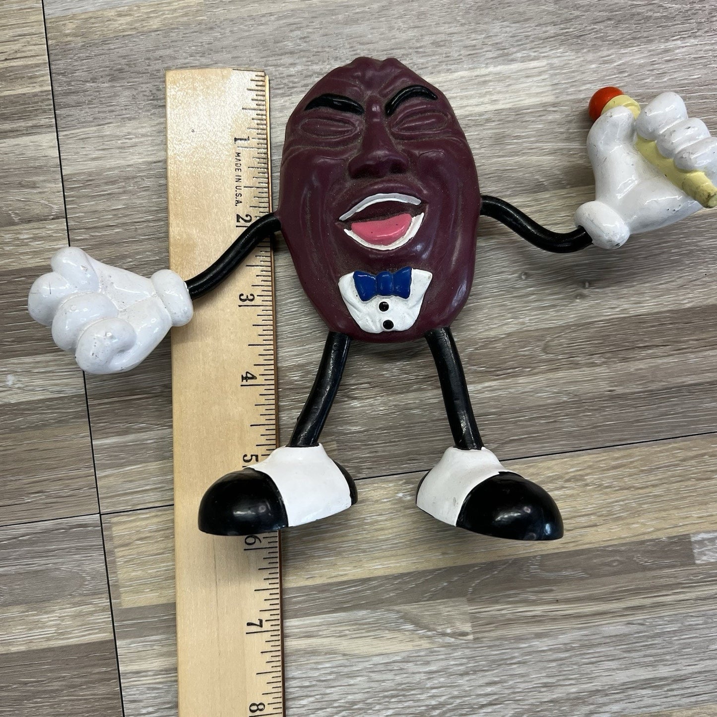 VTG California Raisin 1987 PVC Figure Bendable Arms Legs 6” - JL491