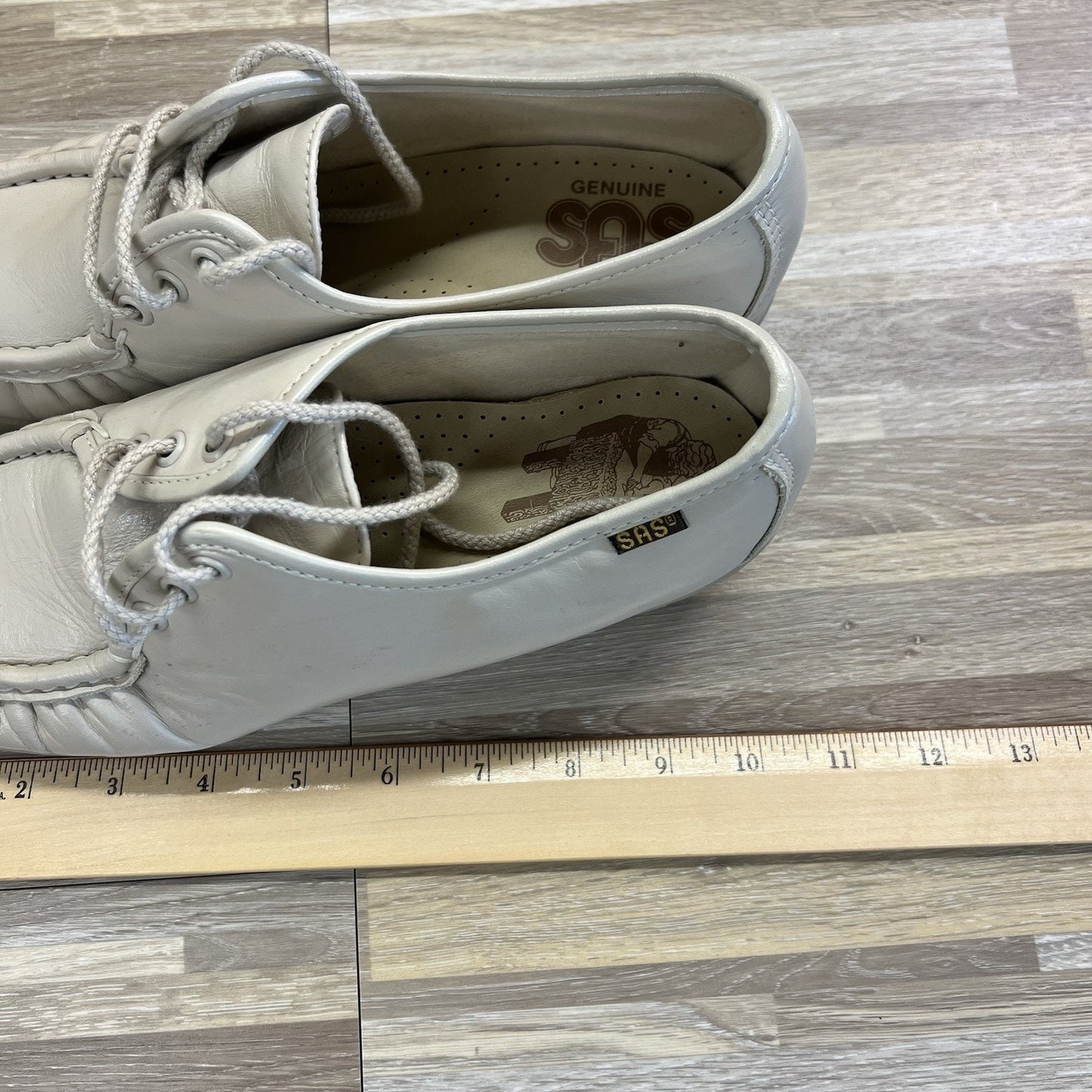 SAS Siesta Women's Comfort Oxford Loafer Moc Toe USA Beige - JL377