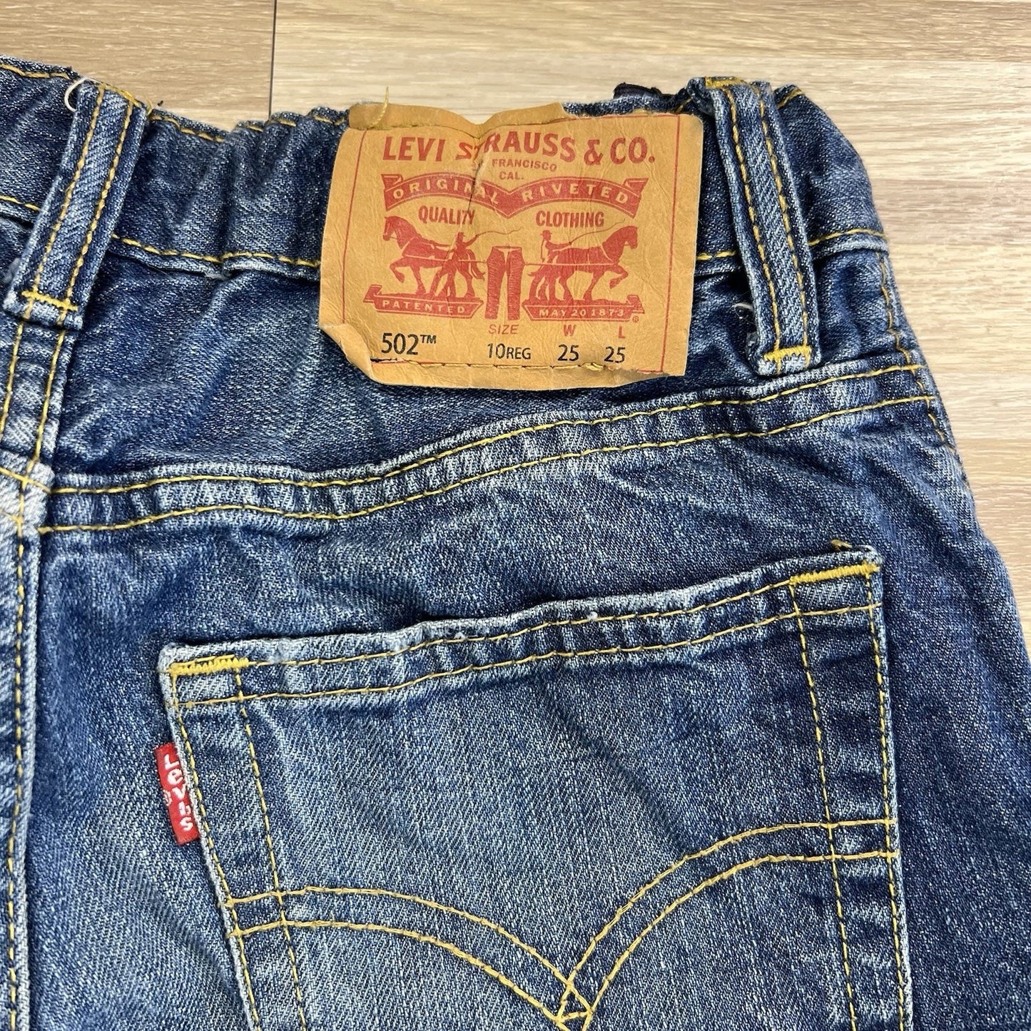 Levi’s 502 Kids 10 Reg 25x25 Distressed Jeans - JL381