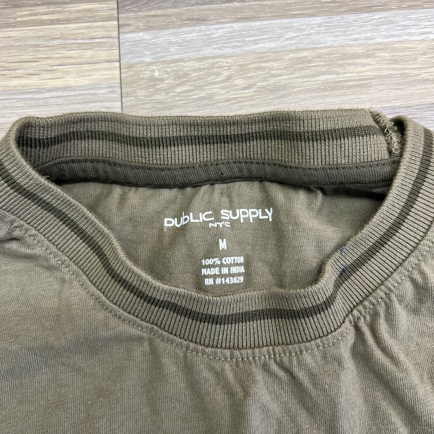 Public Supply NYC Originals New York Green Ringer Shirt Size M - JN332