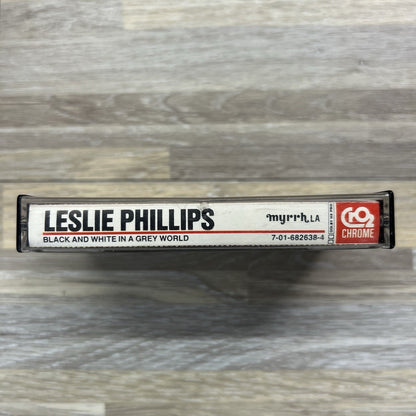 Leslie Phillips Cassette Tape Black And White In A Grey World 1985 - JL414
