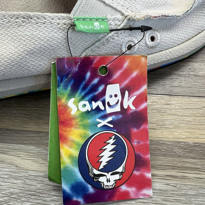 NWT Sanuk Grateful Dead Hemp Tie Dye Slip On Shoes Women’s Size 8 - JN327