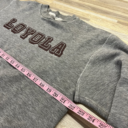 Vintage Loyola University Soft Grey Sweatshirt Size L - M228