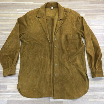 Vintage Anne Klein Union Made Leather Button Down Shirt Size S - JN259