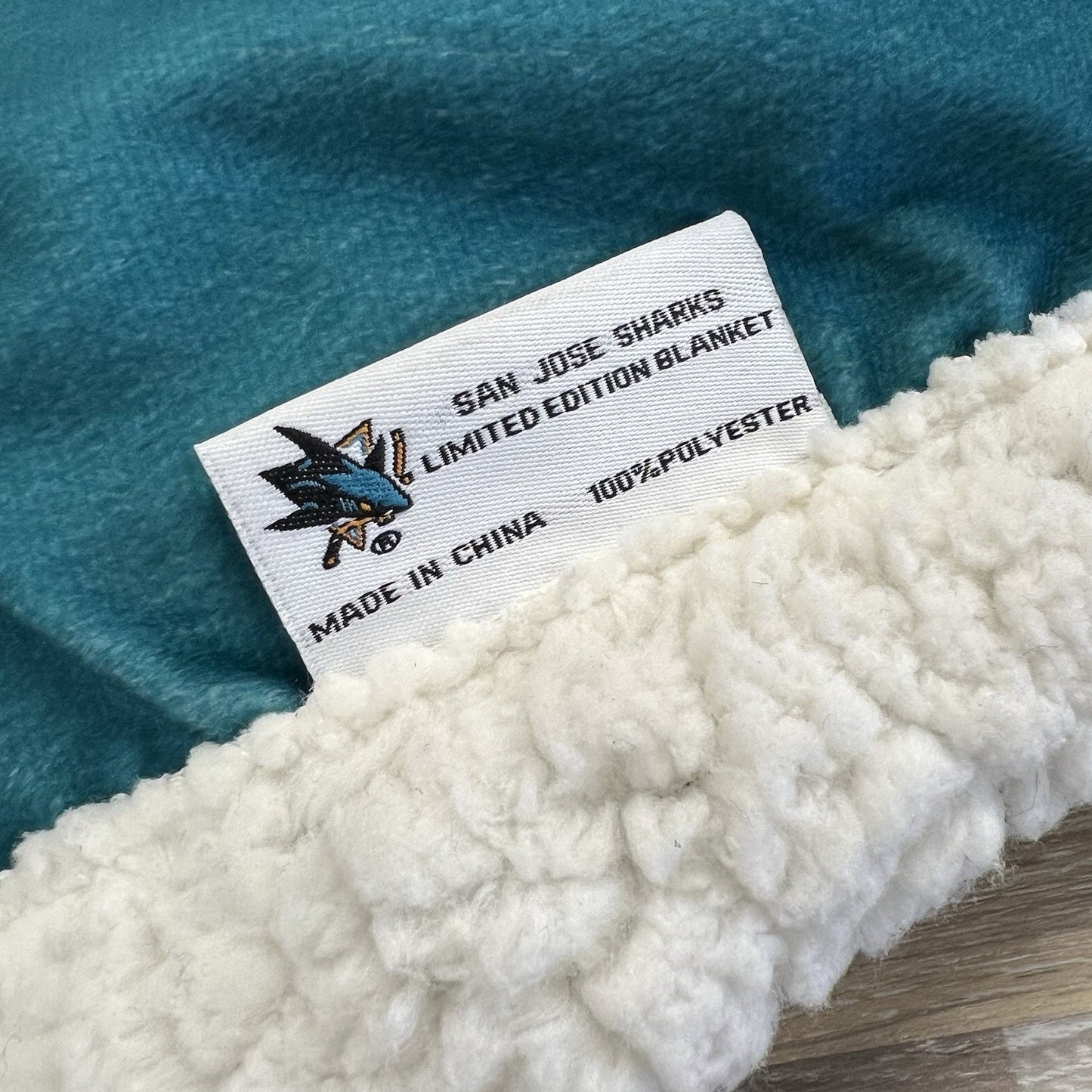 2015 San Jose Sharks Throw Blanket NHL Limited Edition 25th Anniversary - 10S614
