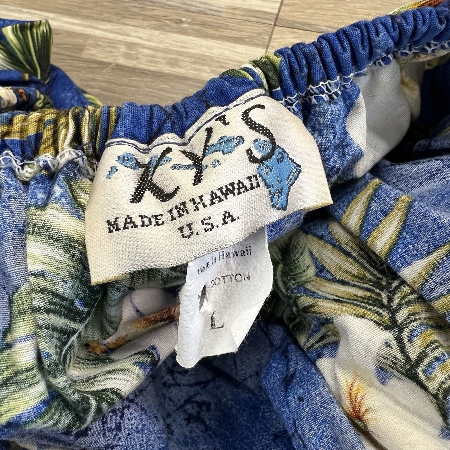 VTG Ky's Hawaiian Dress Made In Hawaii Ruffle Size L - JN309