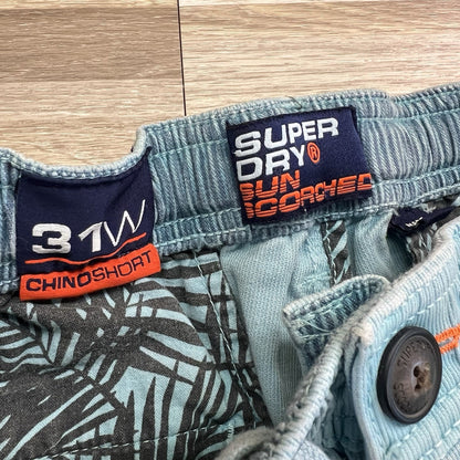 Superdry Men's Sunscorched Chino Shorts Blue 31 W Chino Shorts - JL372