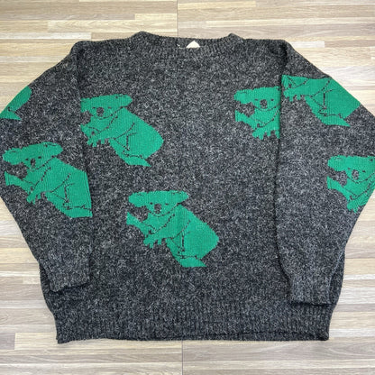 VTG Sunday Angora Sweater Koala Bear Sweater Vintage Size M/L - JL369