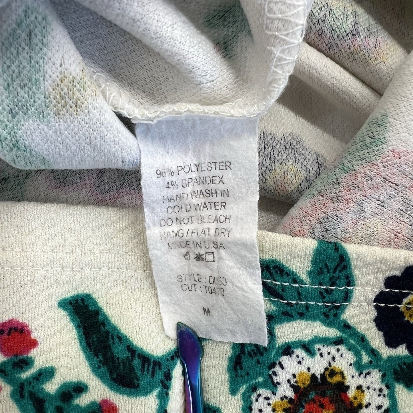 Always USA Floral Spandex Summer Dress Size M - JN301