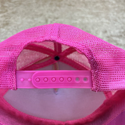 Vintage Trucker Hat Hot Pink Chevrolet Lanny Berg Car Dealership Hat Chevy