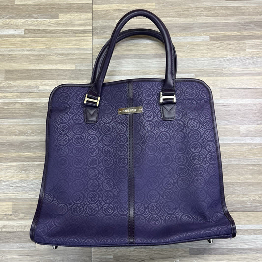 Nine West Large Plum Purple Tote Bag Laptop Bag Luggage VGUC - JL506