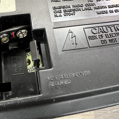 VTG 90s Era Emerson AM/FM Clock Radio Alarm AK2776 Wood Grain Tested WORKS 5D715