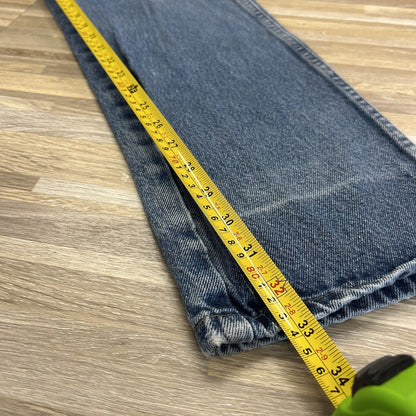 VTG Rustler Denim Blue Jeans 32X33 Workwear Naturally Distressed Cowboy - N683