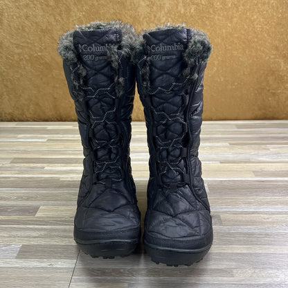 Columbia Quilted 200 gram Fur waterproof Black Winter Boot Womens 10 - JL508
