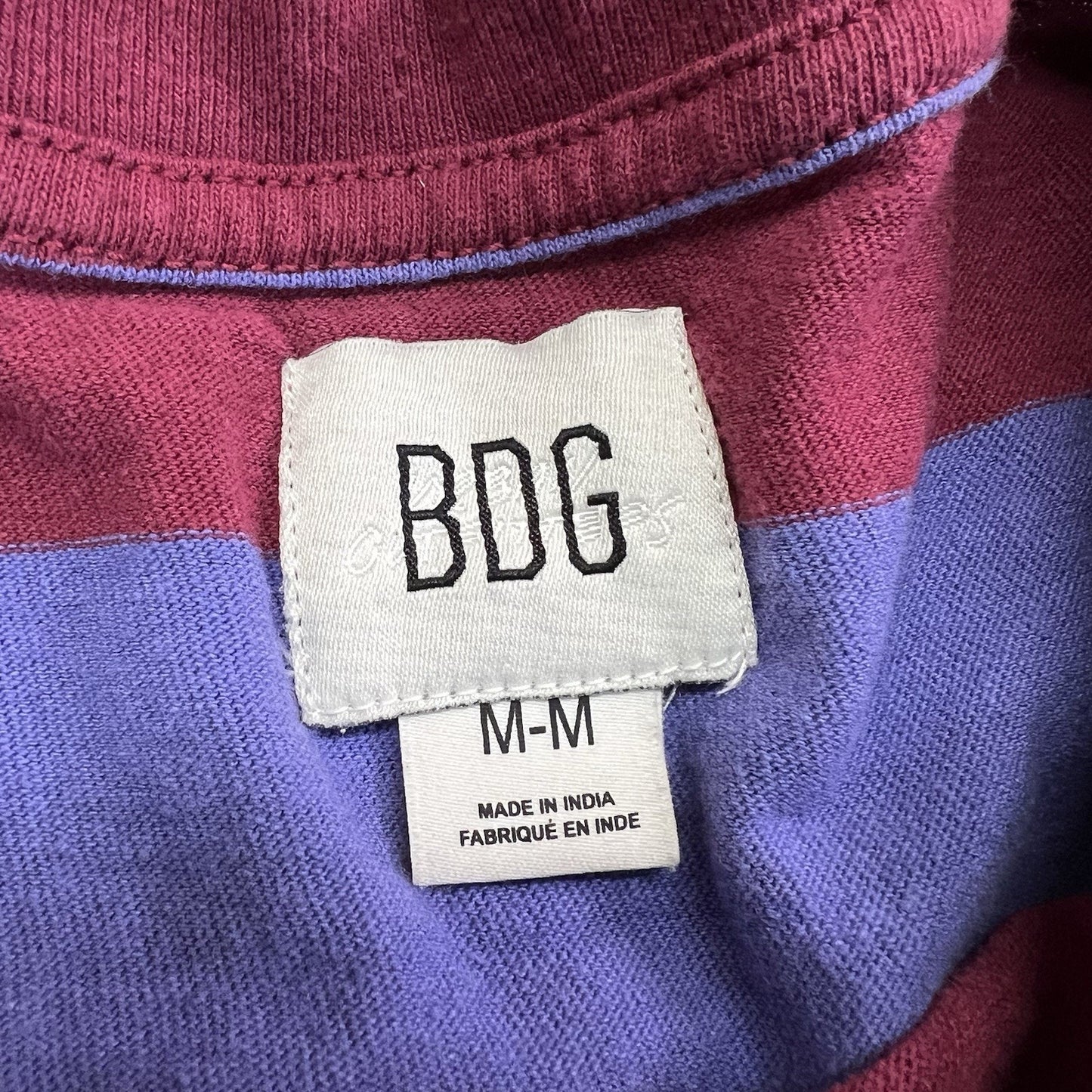 Urban Outfitters BDG Striped Crop Top Size Medium Pink Purple - JN334