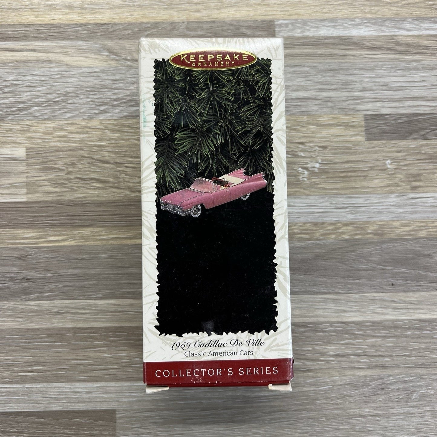 1996 Hallmark Keepsake Ornament Car 1959 Cadillac DeVille #6 Series Pink - M172