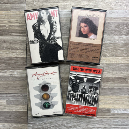 Lot of 4 Amy Grant Cassette Tapes Straight Ahead Age To Age Compilation - JL413