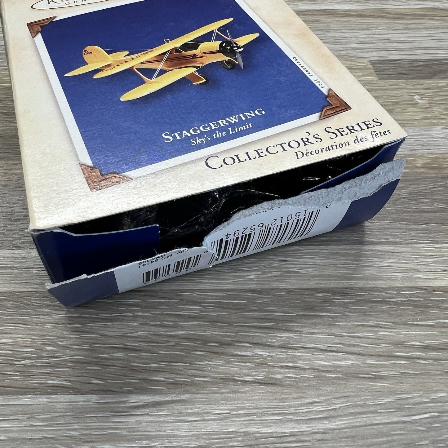 2002 Staggerwing Airplane Hallmark Sky's The Limit Series Ornament - A123