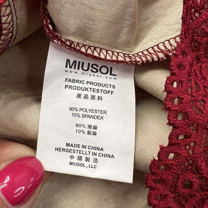 Musol Women’s Red Cocktail Dress Size Large Stretch - JL401