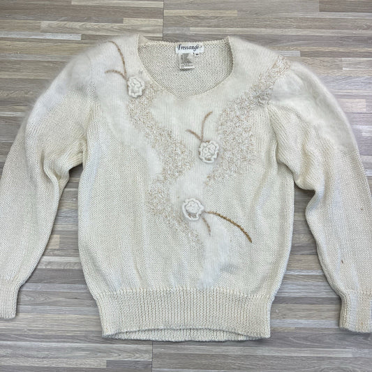 VTG Ines de La Fressange Women's Cowl Neck Sweater Wool Angora Size M - JN318