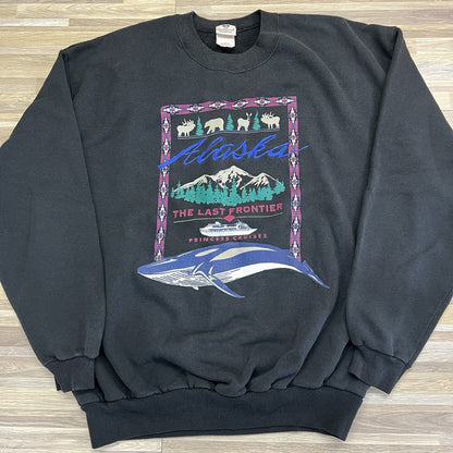 VTG Princess Cruises ALASKA The Last Frontier Sweatshirt Size XL - AG553