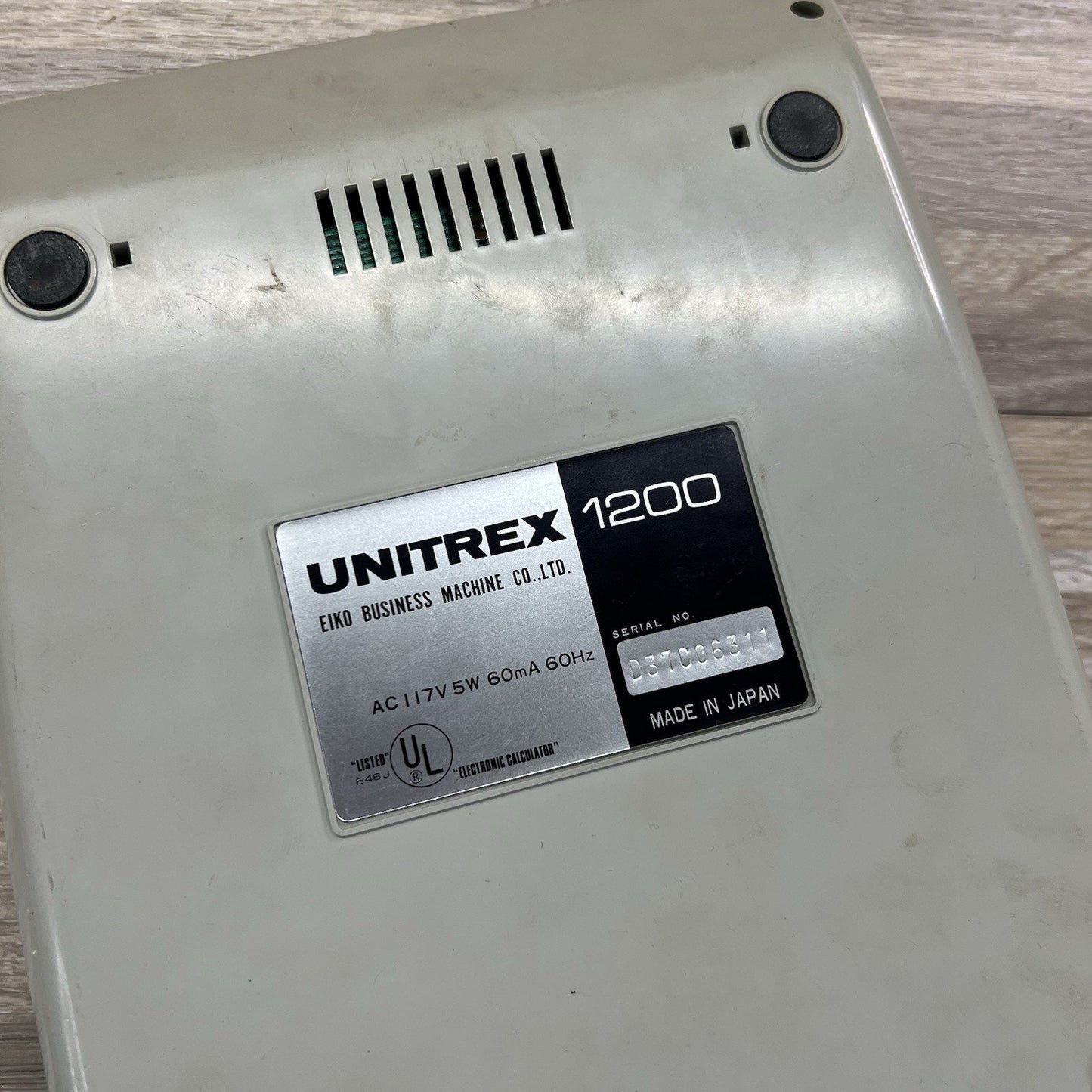 VTG Unitrex 1200 AC Powered Calculator W/Cover Tested WORKS GREAT - 10D717