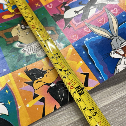 Vtg LOONEY TUNES Wrapping Paper Warner Bros Bugs Bunny Tweety Taz 1997 - D694
