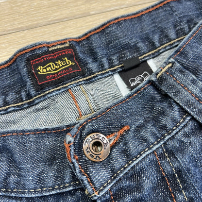 Vintage Y2K Von Dutch Mens 34x32 Jeans Pants Denim Zip Fly Skater - 13N678