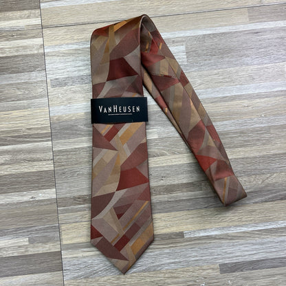 NEW Van Heusen Silk Tie Men's Necktie Energy 2 Orange Stain Resistant - JL500